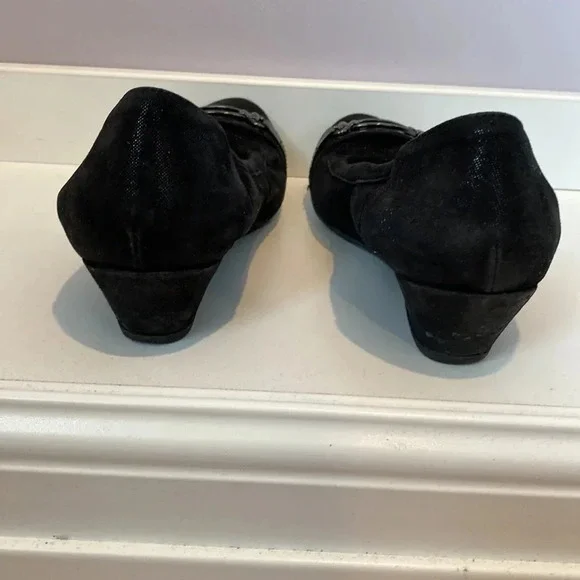 AGL black closed toe shoes with low heel size 41 - Picture 6 of 14